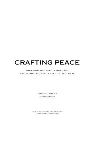 Cover for Crafting peace
