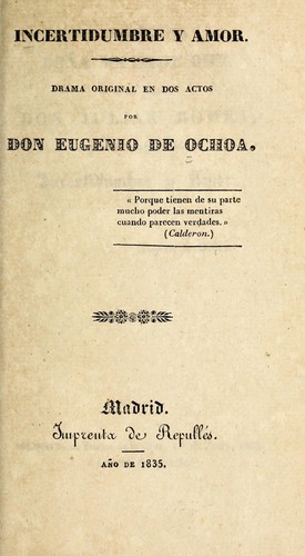Cover for Incertidumbre y amor