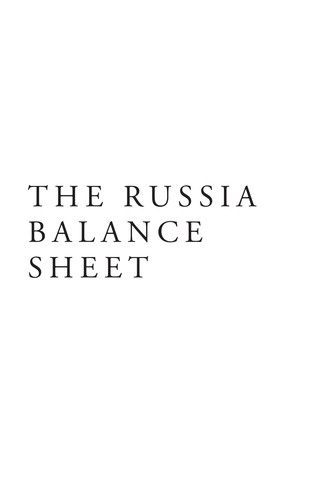 Cover for The Russia balance sheet