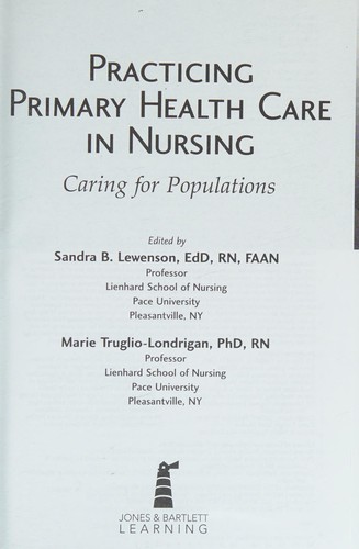 Cover for Practicing Primary Health Care in Nursing