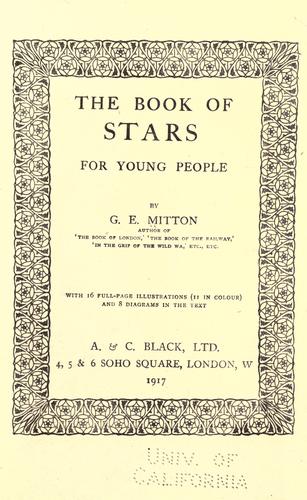 Cover for The book of stars for young people