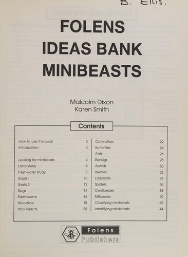 Cover for Minibeasts (Ideas Bank S.)