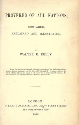 Cover for Proverbs of all nations