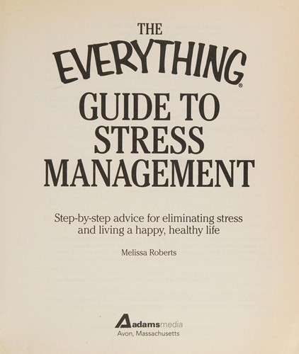 Cover for The everything guide to stress management with CD