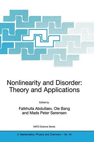 Cover for Nonlinearity and disorder