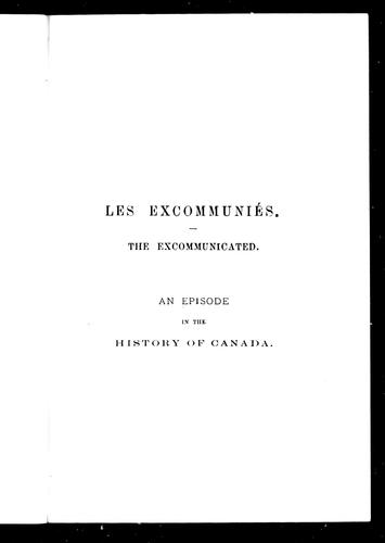 Cover for Les excommuniÃ©s