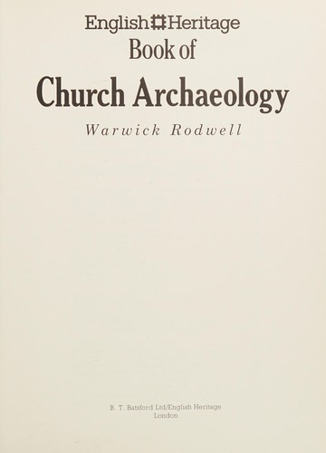 Cover for English Heritage book of church archaeology
