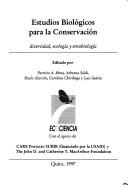 Cover for Estudios biológicos para la conservación