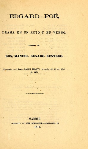 Cover for Edgard Poé