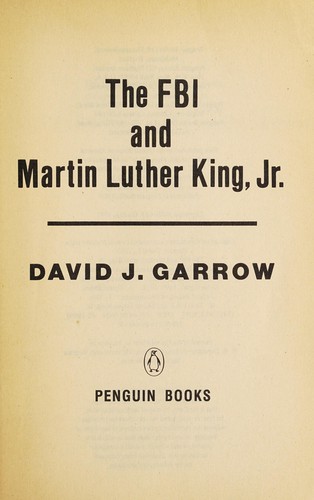 Cover for The FBIand Martin Luther King, Jr.