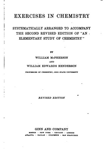 Cover for Exercises in chemistry