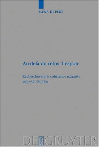 Cover for Au-dela Du Refus: L'espoir