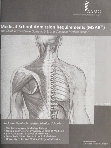 Cover for Medical school admission requirements (MSAR), 2010-2011