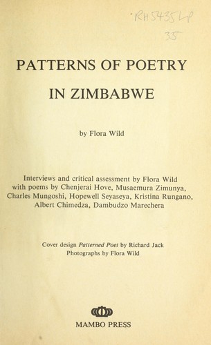 Cover for Patterns of poetry in Zimbabwe