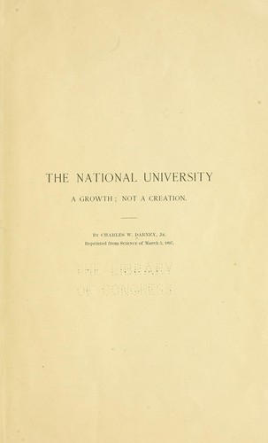 Cover for The National University, a growth