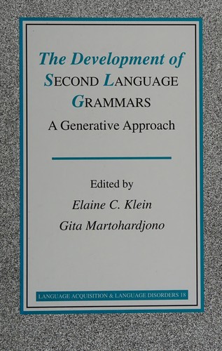 Cover for The development of second language grammars