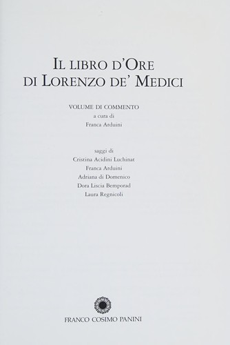 Cover for Il libro d'ore di Lorenzo de' Medici