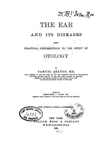 Cover for The Ear and Its Diseases