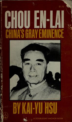 Cover for Chou En-lai: China's gray eminence