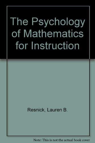 Cover for The psychology of mathematics for instruction