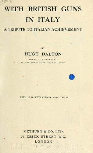 Cover for With British guns in Italy