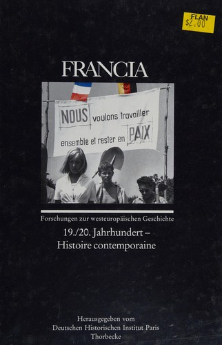 Cover for Francia. Forschungen zur westeurop aischen Geschichte, Band 31/3 (2004)