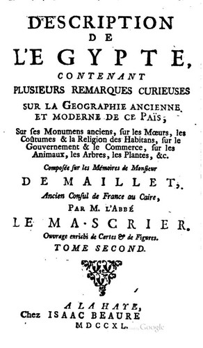Cover for Description de l'Egypte: contenant plusieurs remarques curieuses sur la ...