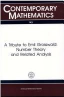 Cover for A Tribute to Emil Grosswald