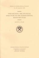 Cover for Streamlining the Financial Structure of the International Monetary Fund (Essays in International Economics)