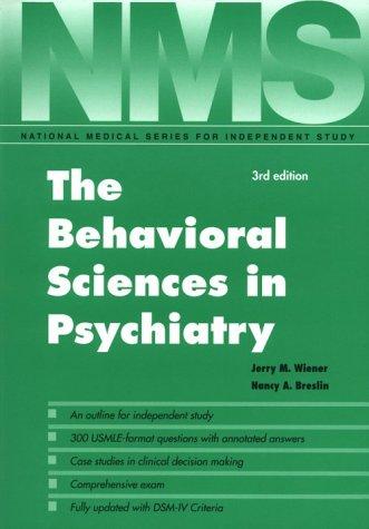 Cover for The behavioral sciences in psychiatry