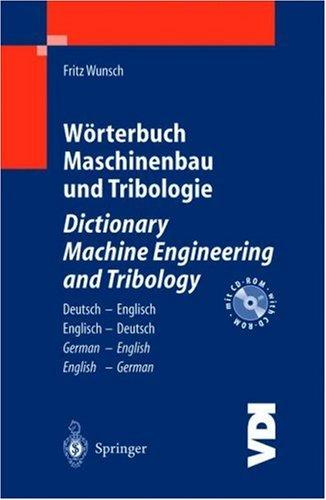 Cover for Wörterbuch Maschinenbau und Tribologie / Dictionary Machine Engineering and Tribology