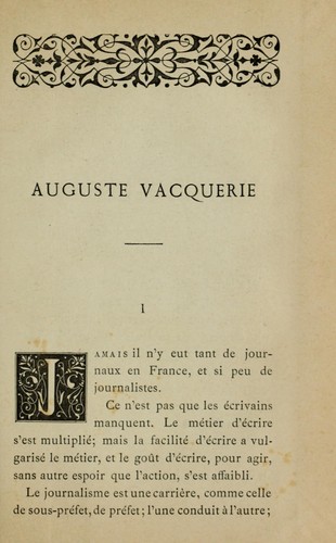 Cover for Auguste Vacquerie