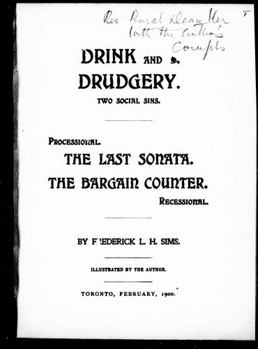 Cover for Drinks and drudgery