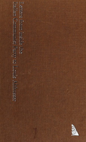 Cover for Letters from inside the Italian Communist Party to Louis Althusser