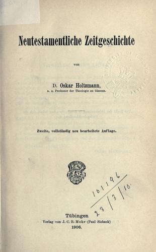 Cover for Neutestamentliche Zeitgeschichte.