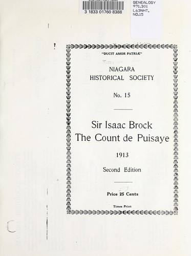 Cover for Sir Isaac Brock