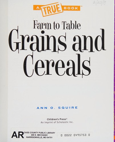 Cover for Grains and Cereals