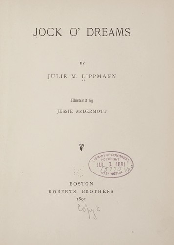 Cover for Jock o' dreams