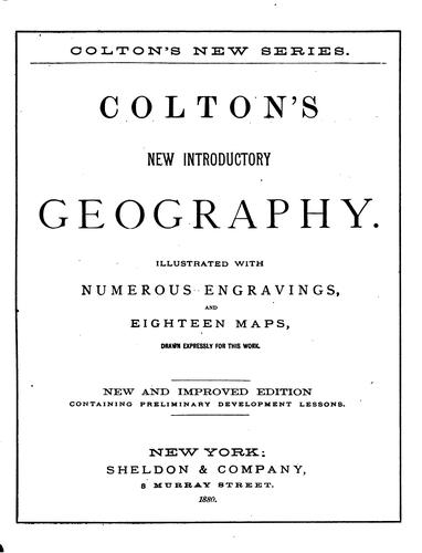 Cover for Colton's New Introductory Geography