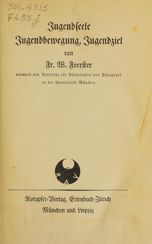 Cover for Jugendseele, Jugendbewegung, Jugendziel...