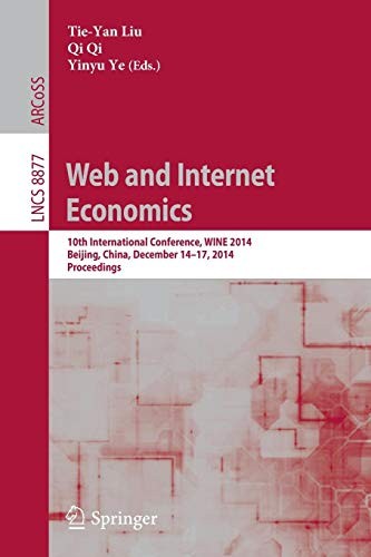 Cover for Web and Internet Economics