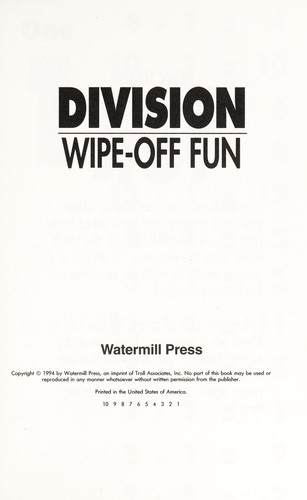 Cover for Division Wipe Off Fun