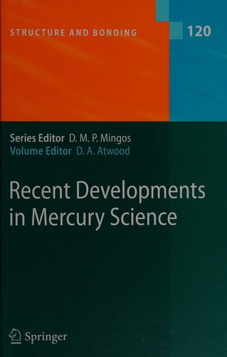 Cover for Recent developments in mercury science
