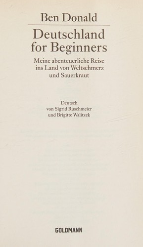 Cover for Deutschland for Beginners