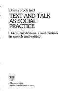 Cover for Text and talk as social practice