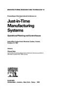 Cover for Just-In-Time Manufacturing Systems: Operational Planning and Control Issues 