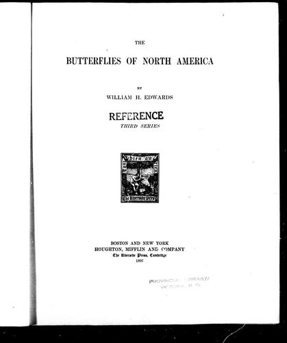 Cover for The butterflies of North America; third series