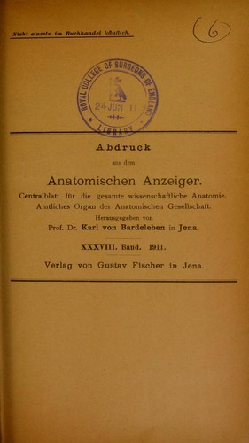 Cover for Der Penisknochen zweier seltener Carnivoren