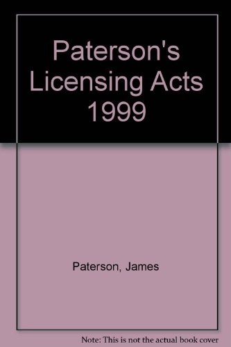 Cover for Paterson's Licensing Acts 1999
