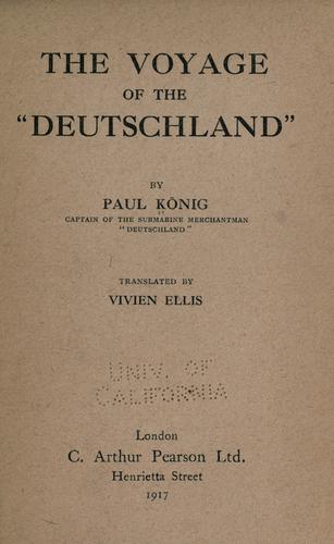 Cover for The voyage of the "Deutschland"